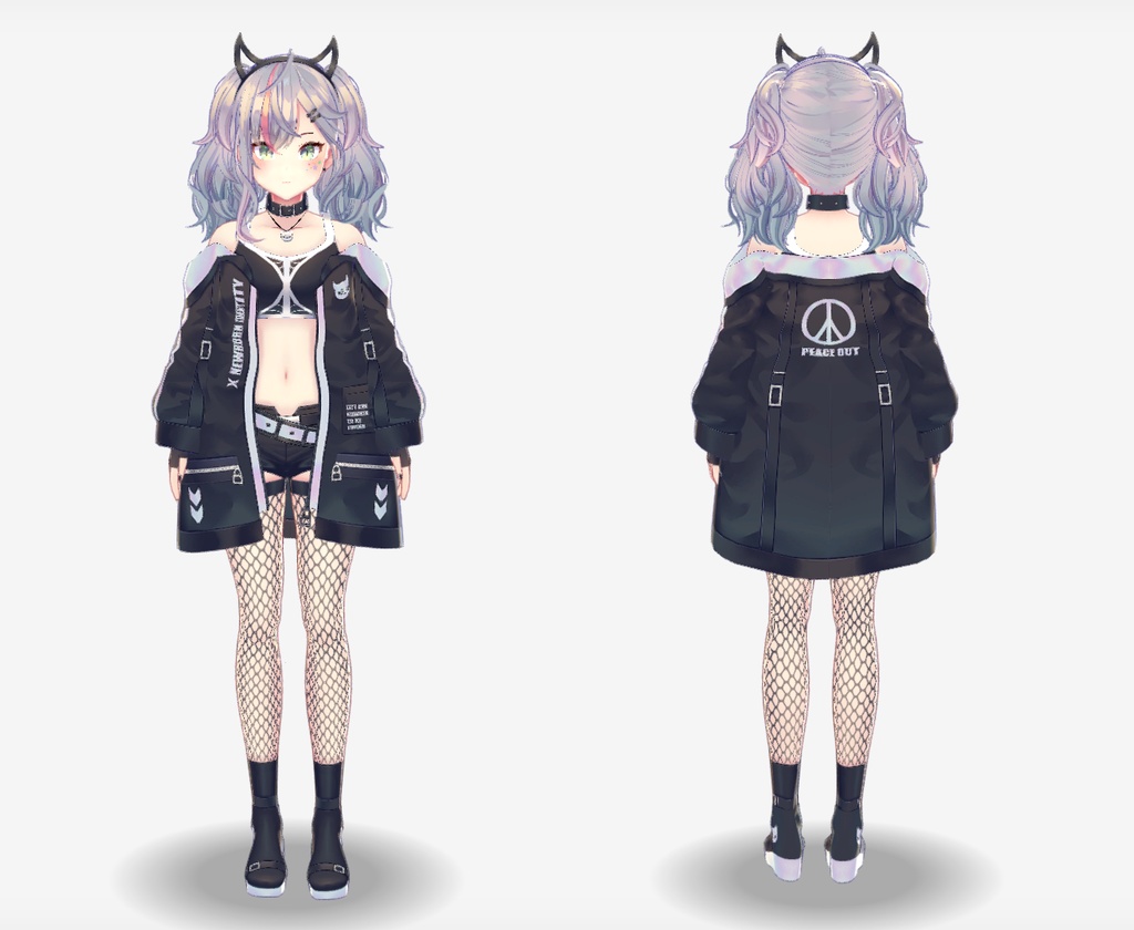 【Vroid用衣装テクスチャ】ブラックレベリオン衣装セット