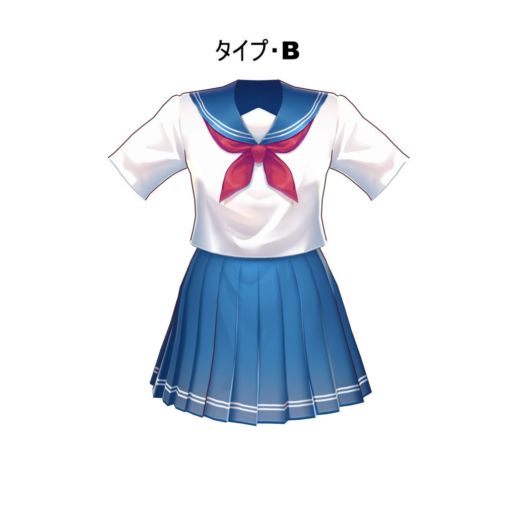 【Vroid用衣装テクスチャ】セーラー服