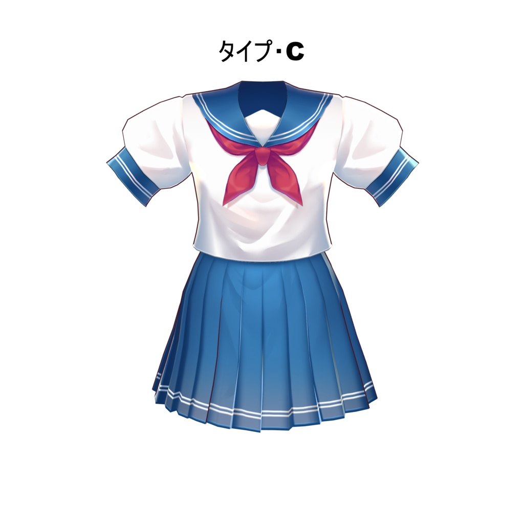 【Vroid用衣装テクスチャ】セーラー服