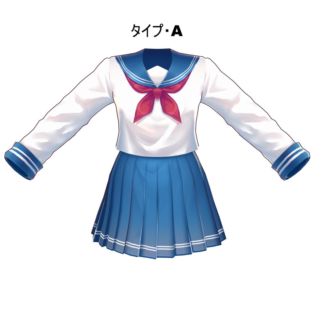 【Vroid用衣装テクスチャ】セーラー服