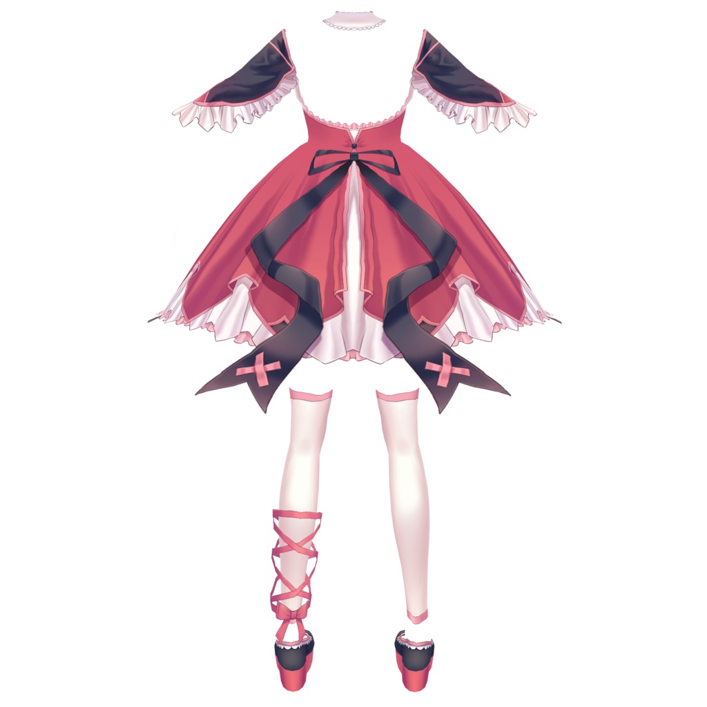 【Vroid用衣装テクスチャ】クルミのプリンセス衣装セット