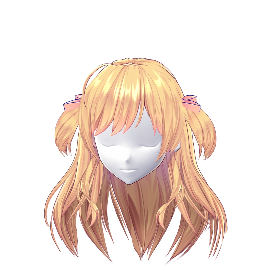 【VRoid用ヘアプリセット】アリスロングヘア (リファイン)Ver.1+2