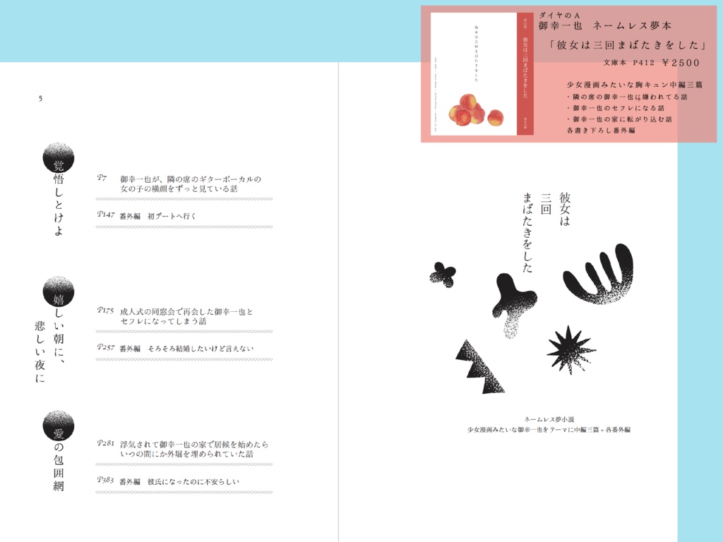 【ネームレス夢小説】彼女は三回瞬きをした