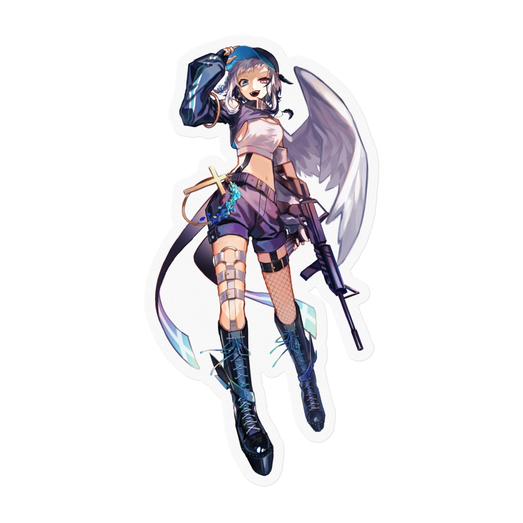 戦闘モード蒼水リル_ゲス顔ステッカー