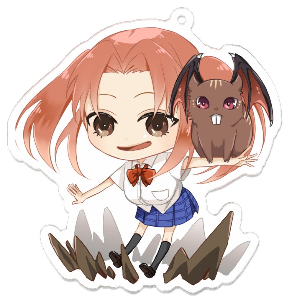 アクリルキーホルダー「赤羽さやか＆地の精霊チー」