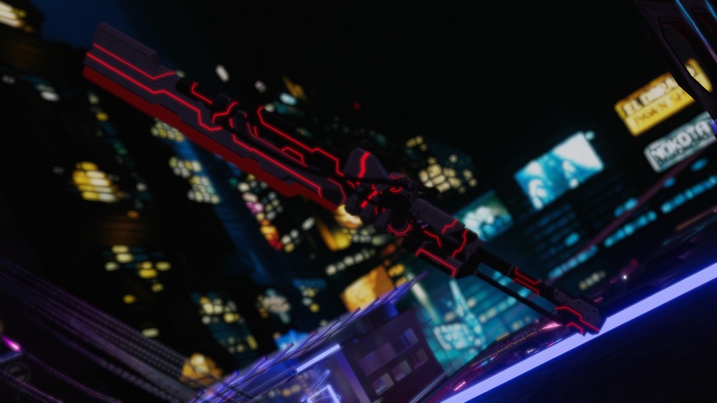 【VRChat想定】SFでサイバーな生体刀剣ブレード