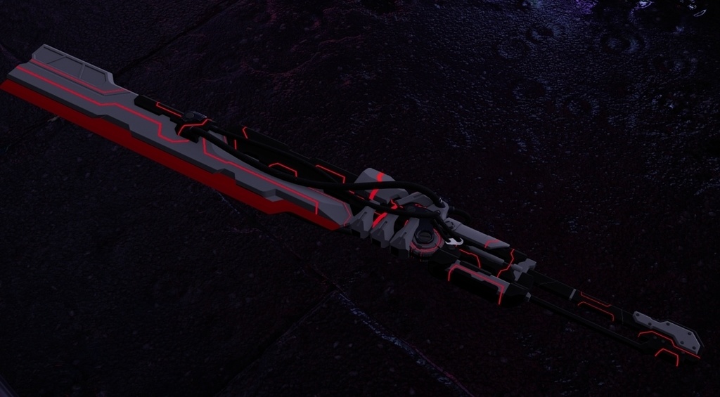 【VRChat想定】SFでサイバーな生体刀剣ブレード