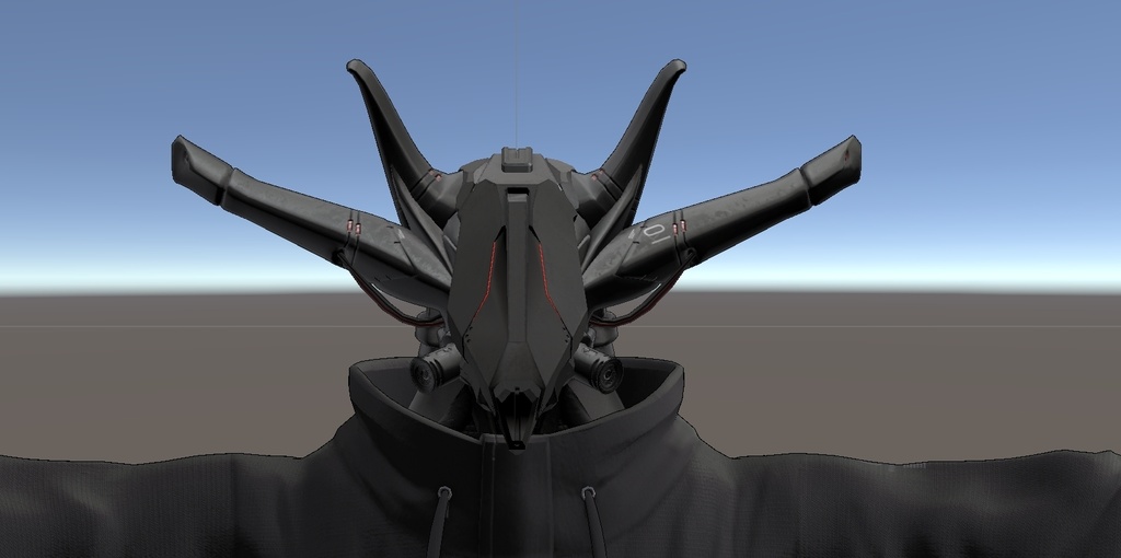 【VRChat想定】ジェラス専用アクセサリ【骸ノ面】