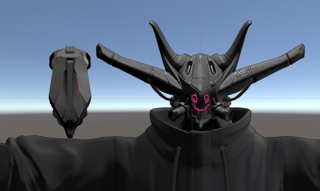 【VRChat想定】ジェラス専用アクセサリ【骸ノ面】