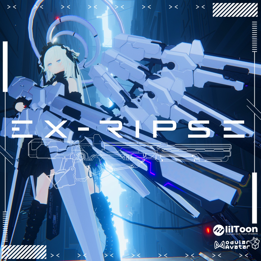 【ギミック付3D武器モデル】EX-RIPSE【Gunrod】