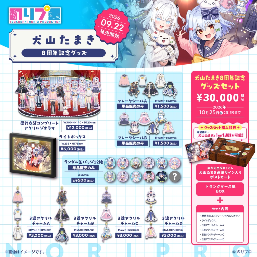 犬山たまき8周年記念グッズ