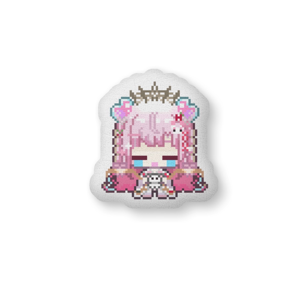 ハフアニ記念♡ドット絵ふかふか両面クッション 愛寿運みみ