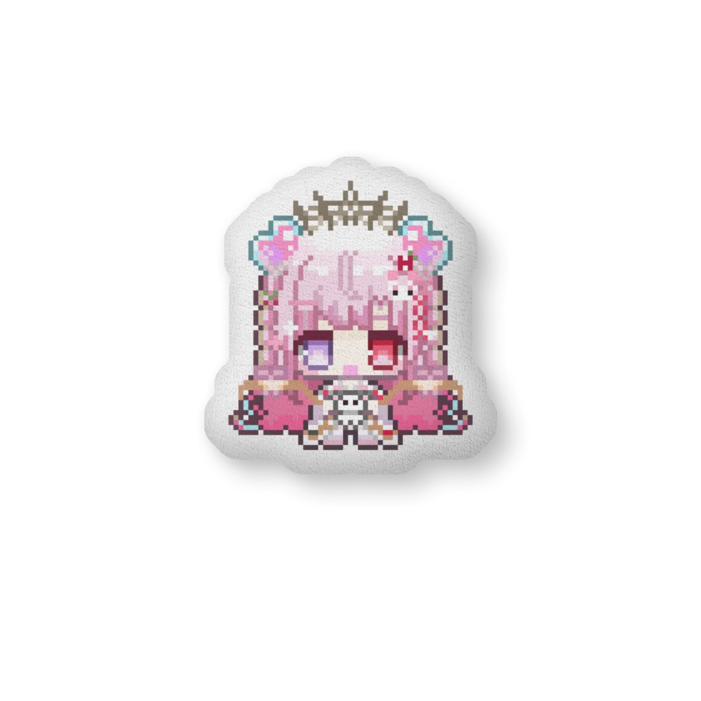 ハフアニ記念♡ドット絵ふかふか両面クッション 愛寿運みみ