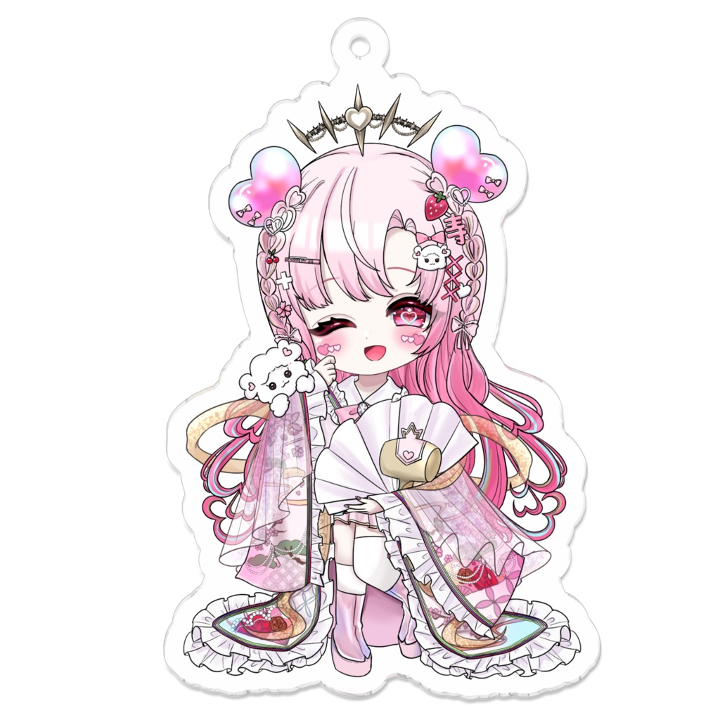 【アクリルキーホルダー】デビュー記念&夏コミケ106出演記念 ミニキャラウインクver. 愛寿運みみ