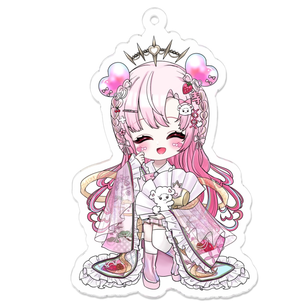 【アクリルキーホルダー】デビュー記念&夏コミケ106出演記念 ミニキャラ笑顔ver. 愛寿運みみ