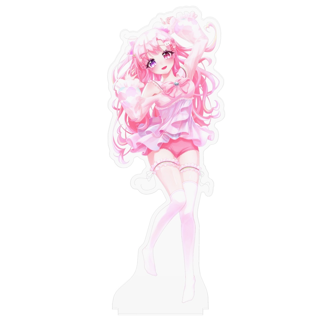 【1周年記念】みみとるるちゃんのおやすみ♡BIGアクリルスタンド〈約16cm〉
