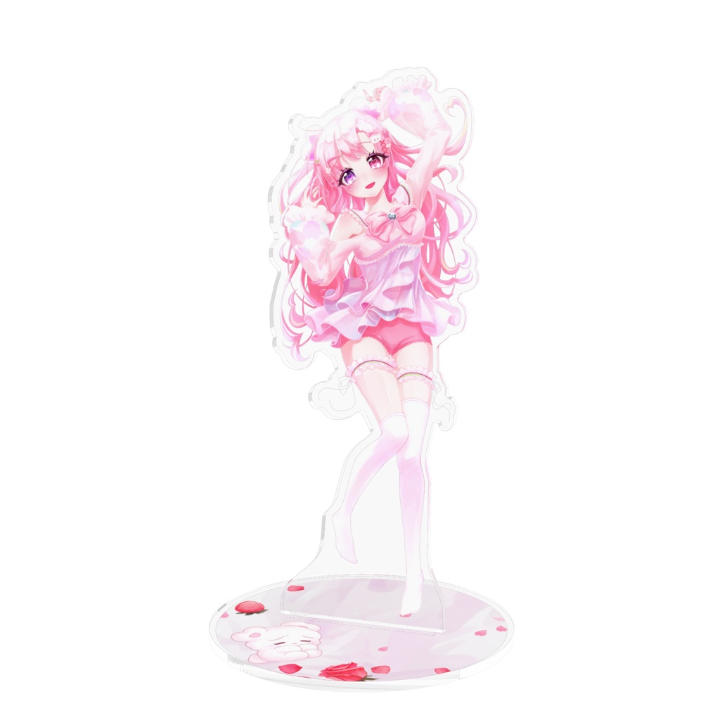 【1周年記念】みみとるるちゃんのおやすみ♡BIGアクリルスタンド〈約16cm〉