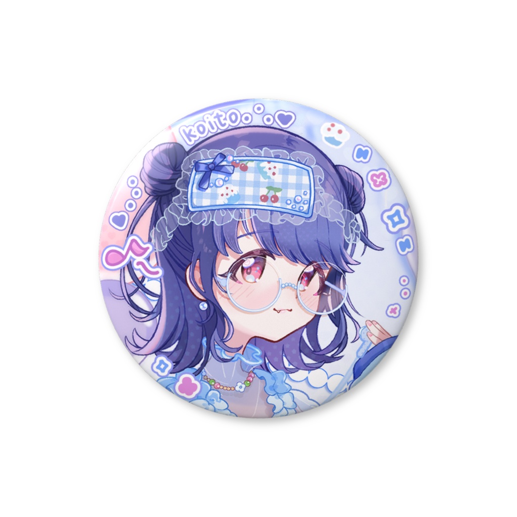 ノクチル福丸小糸〖ちいさな巣立ち〗缶56mmバッジ