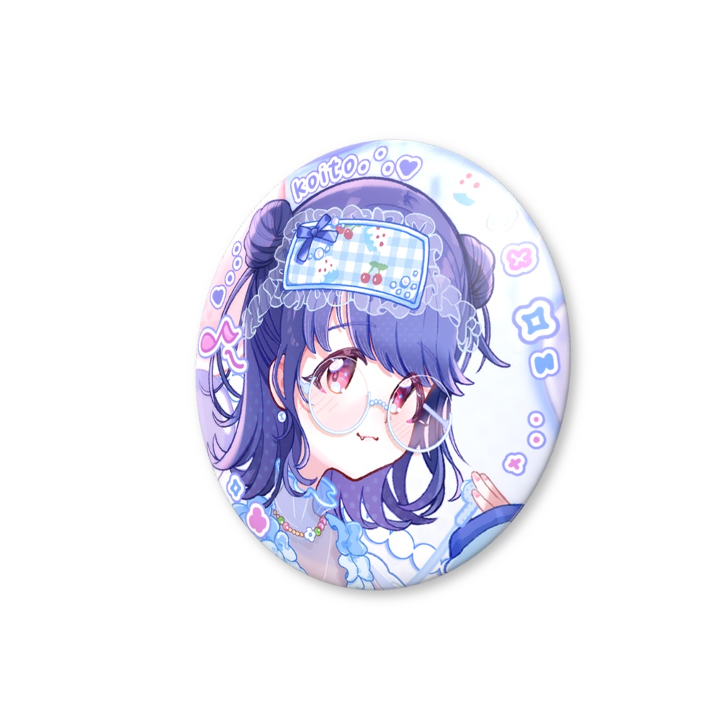 ノクチル福丸小糸〖ちいさな巣立ち〗缶56mmバッジ