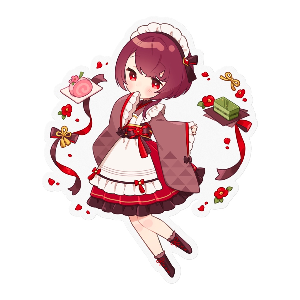 【一周年記念グッズ】ステッカー(和ロリメイド)【受注生産】