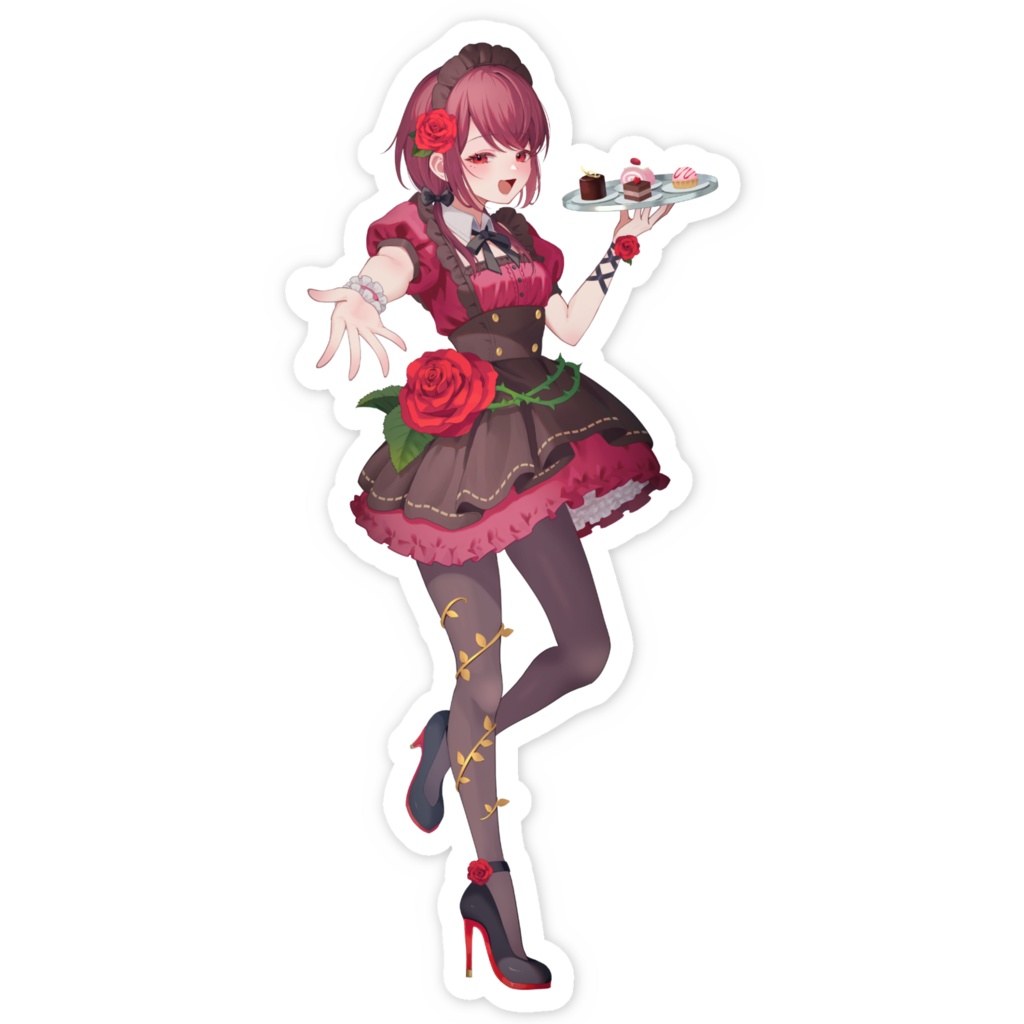 『おつはなコラボグッズ』スマホステッカー(花谷木 ver.)