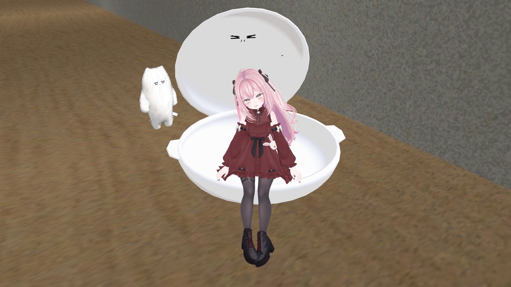【ネコチヤン衣装】土鍋チヤン【土鍋ギミックセット】VRC