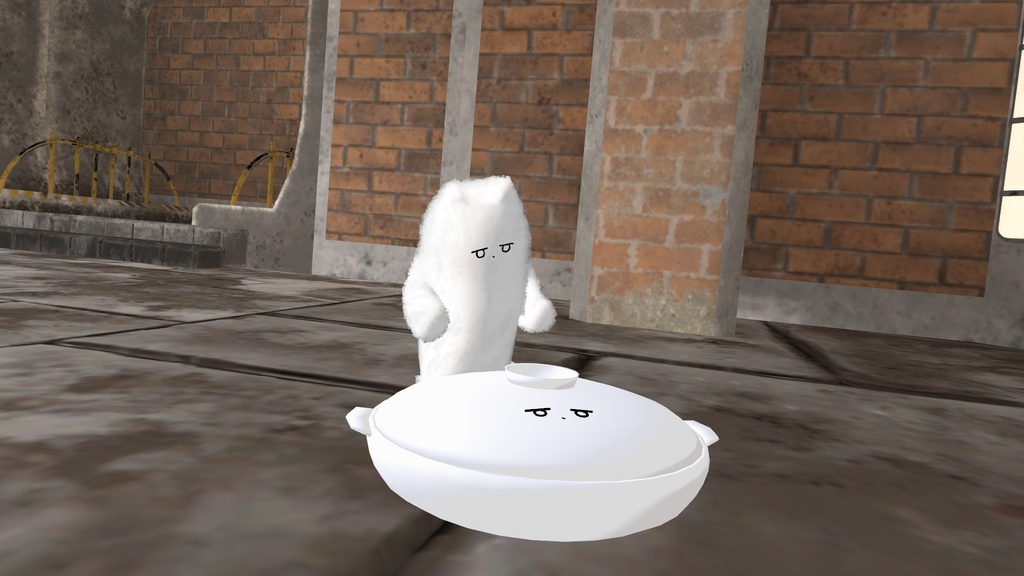 【ネコチヤン衣装】土鍋チヤン【土鍋ギミックセット】VRC