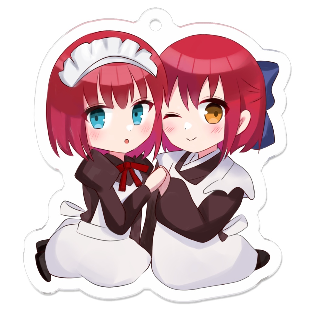 アクリルキーホルダー琥珀&翡翠