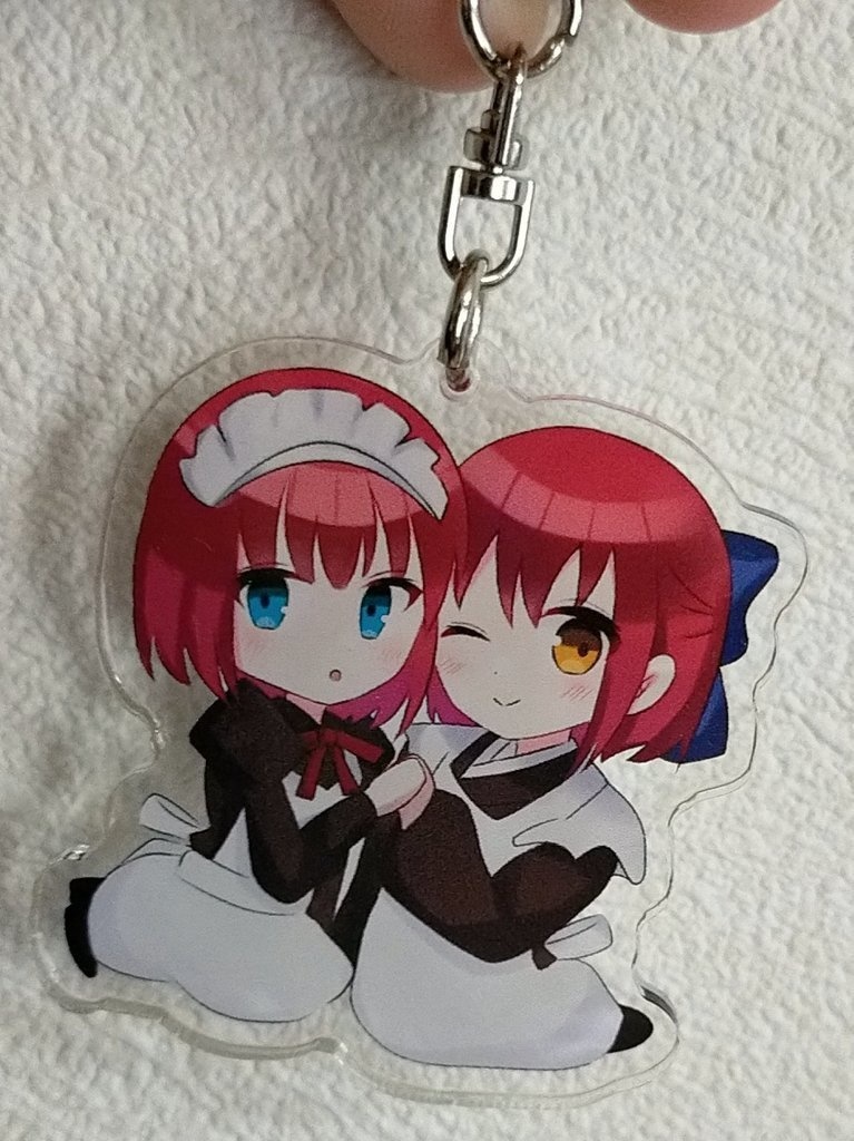 アクリルキーホルダー琥珀&翡翠