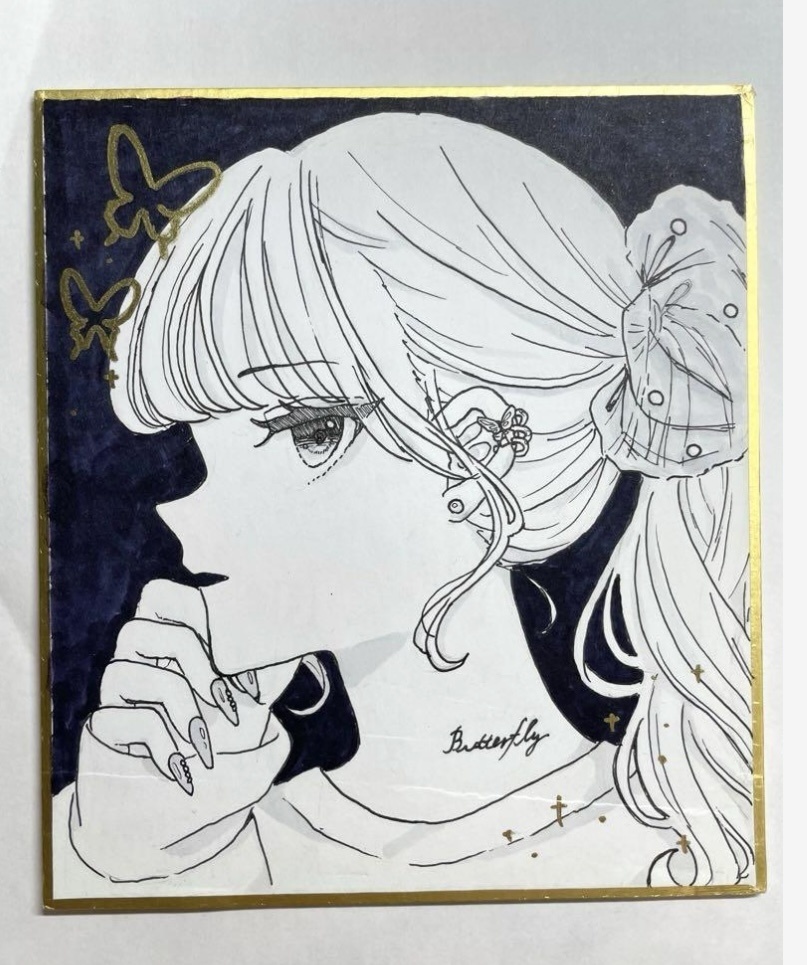 手描き コピック 女の子 イラスト 式