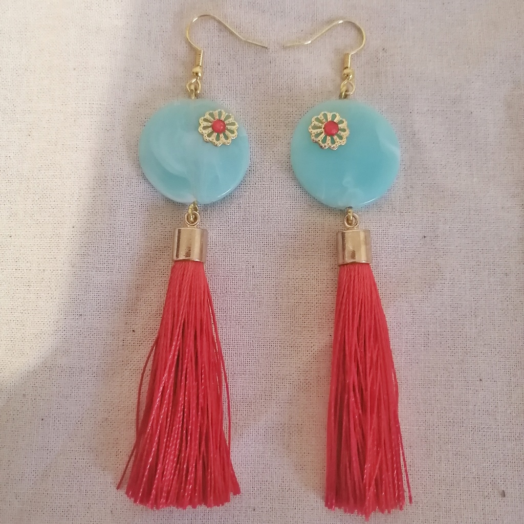 チャイナ🇨🇳中華モチーフタッセルピアス