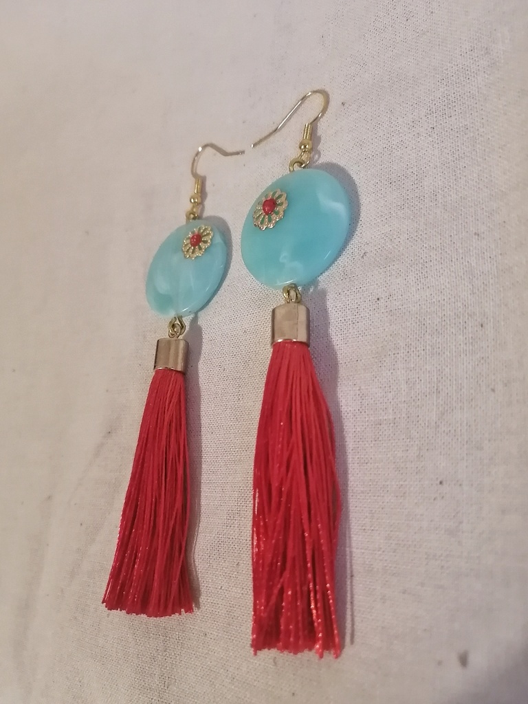 チャイナ🇨🇳中華モチーフタッセルピアス