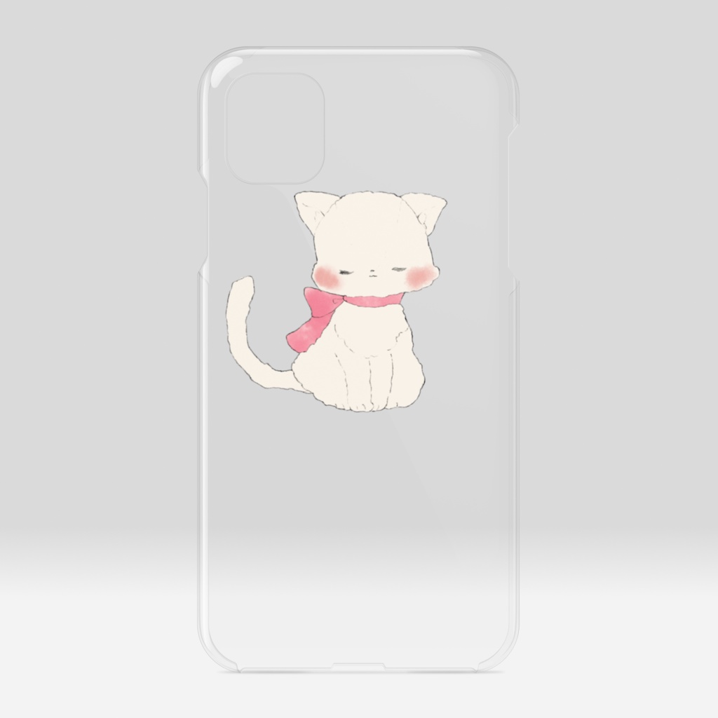 クリアiPhoneケース(ピーチ)