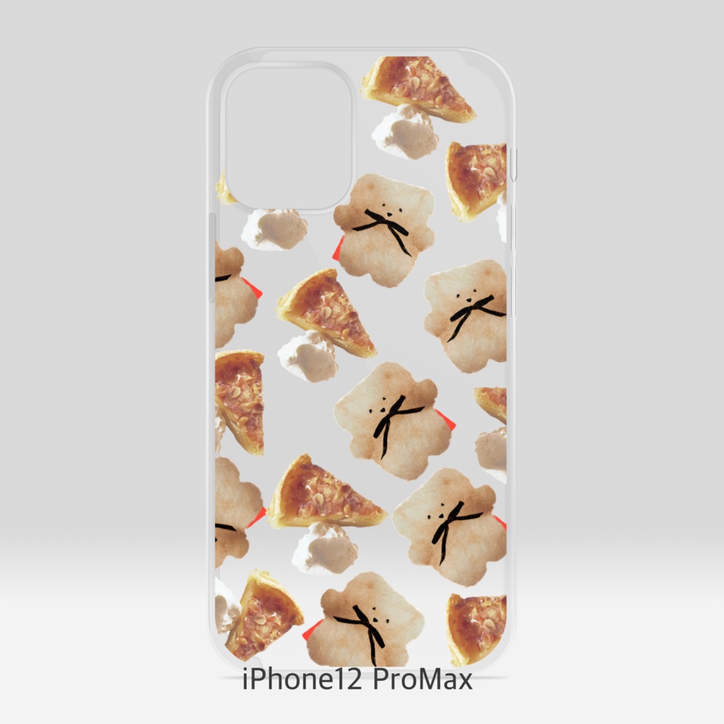 クリアiPhoneケース(クマとタルト)