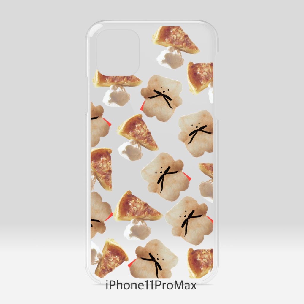 クリアiPhoneケース(クマとタルト)