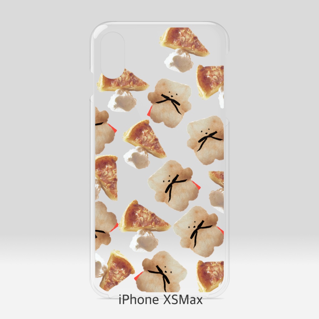 クリアiPhoneケース(クマとタルト)