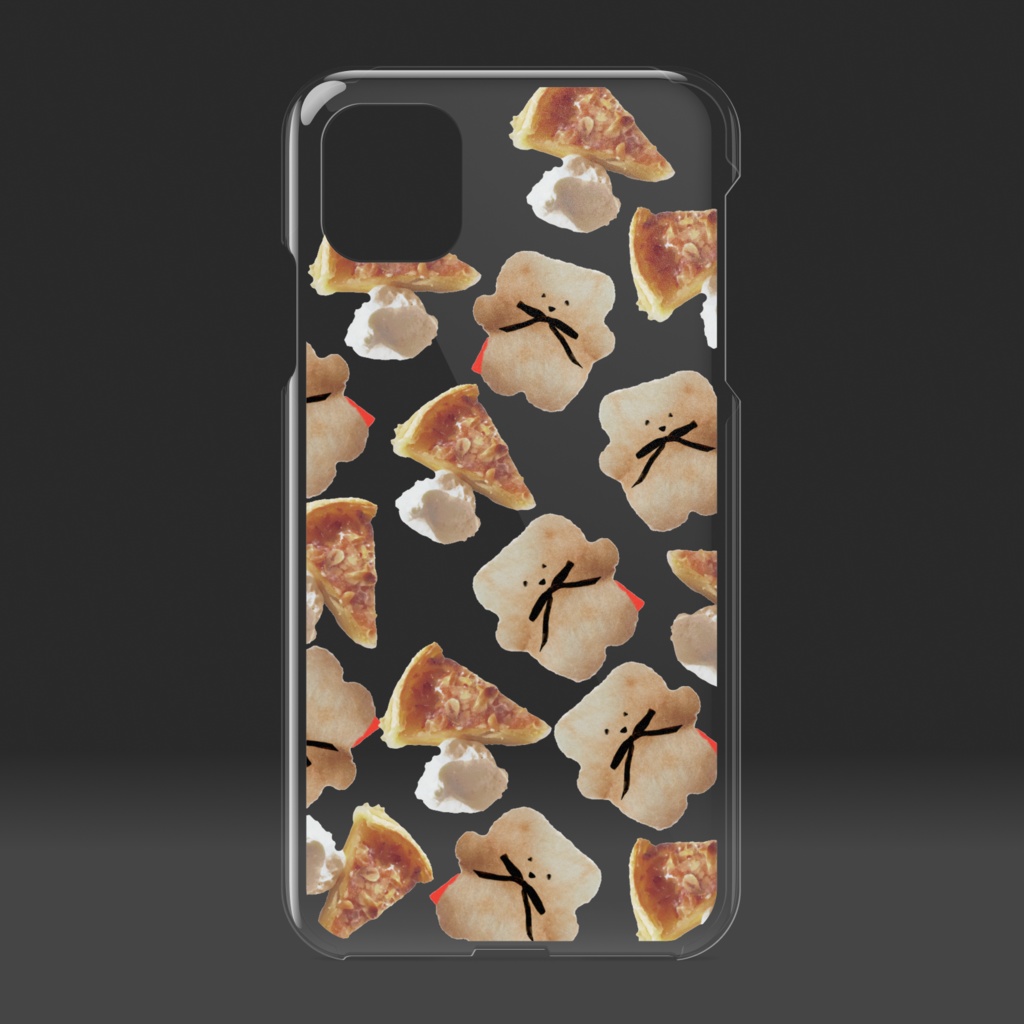 クリアiPhoneケース(クマとタルト)