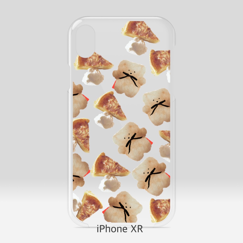 クリアiPhoneケース(クマとタルト)