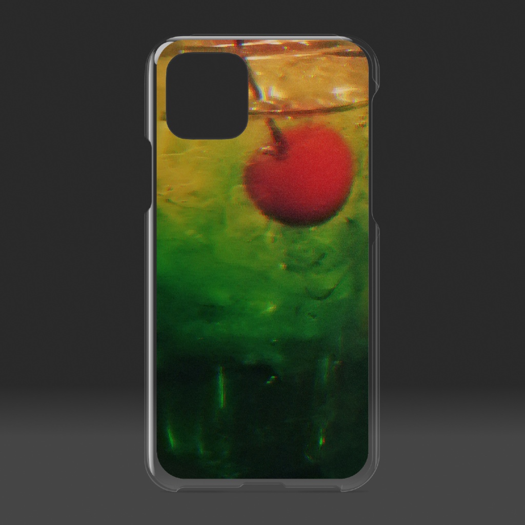 クリアiPhoneケース(メロンソーダ)