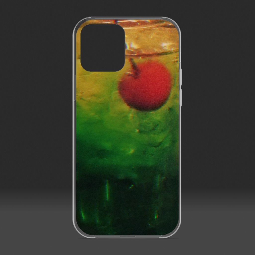 クリアiPhoneケース(メロンソーダ)