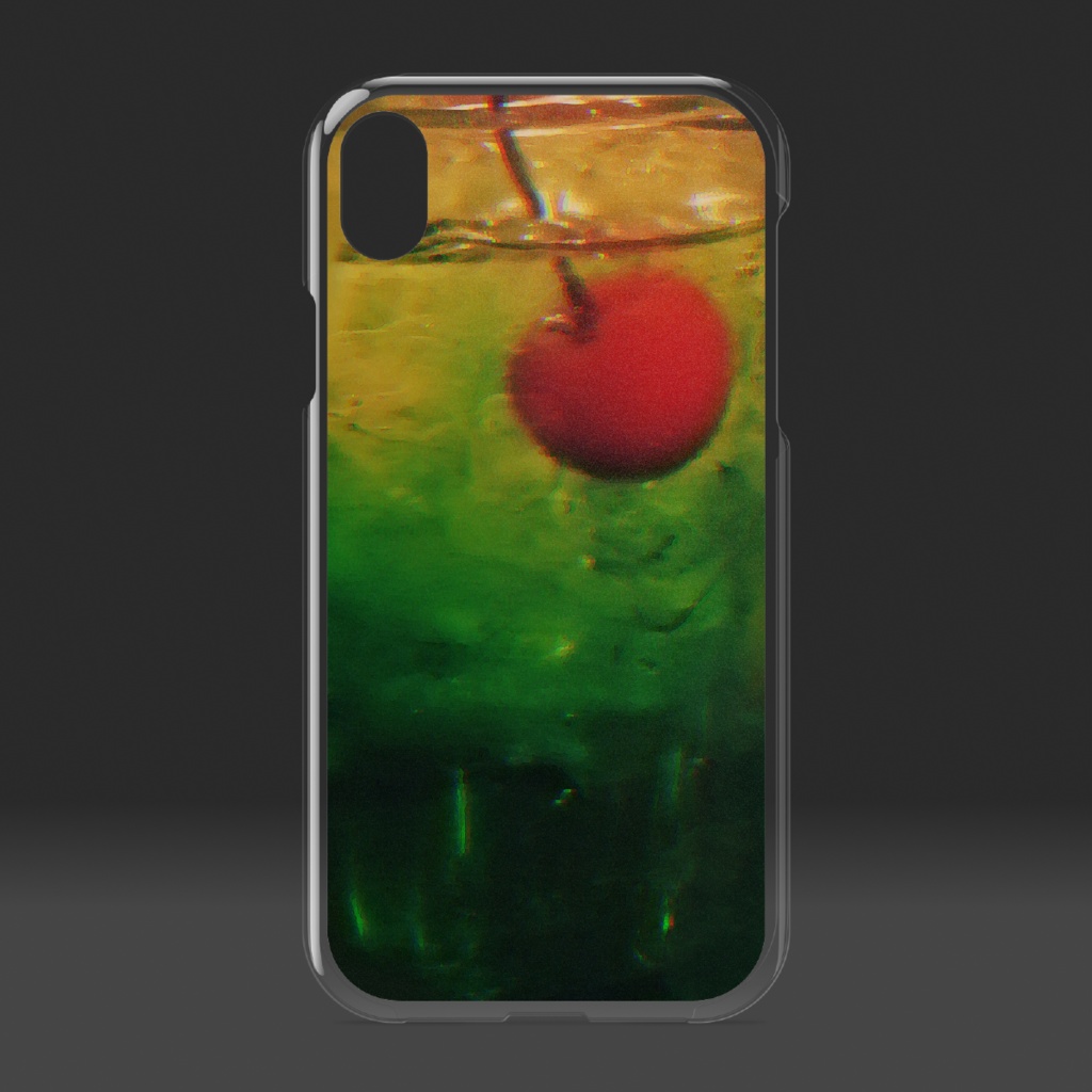 クリアiPhoneケース(メロンソーダ)
