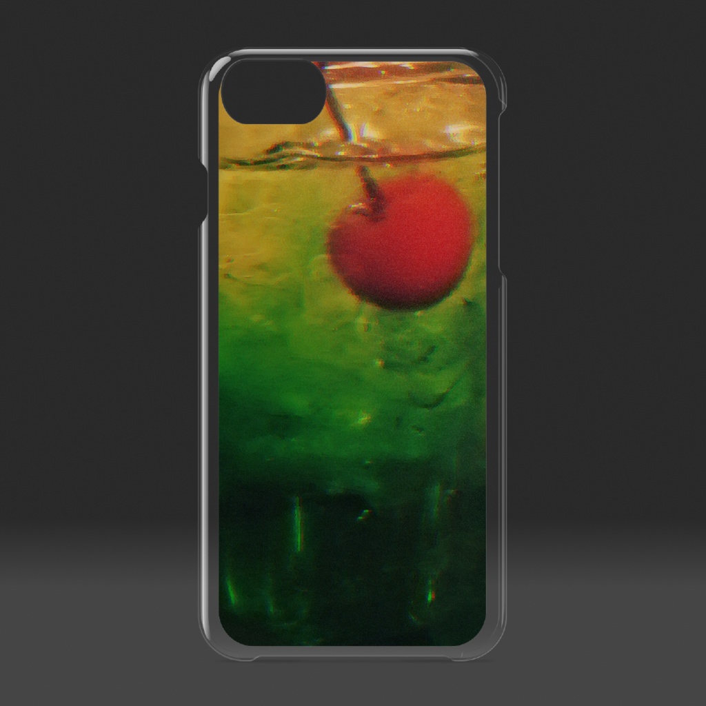 クリアiPhoneケース(メロンソーダ)