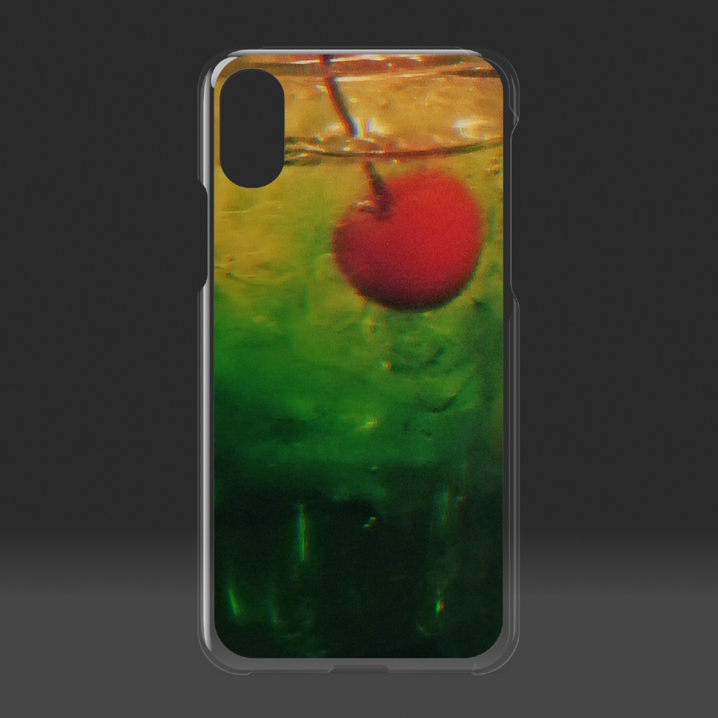 クリアiPhoneケース(メロンソーダ)
