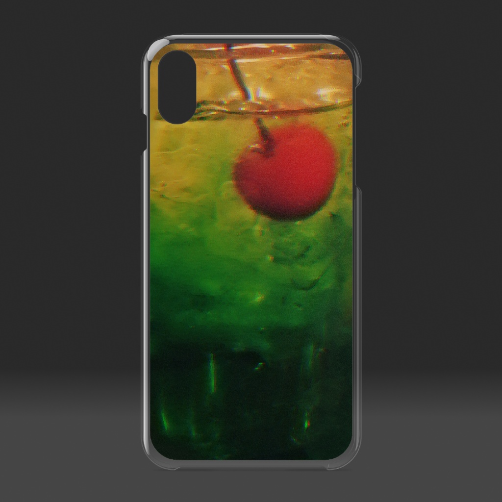 クリアiPhoneケース(メロンソーダ)