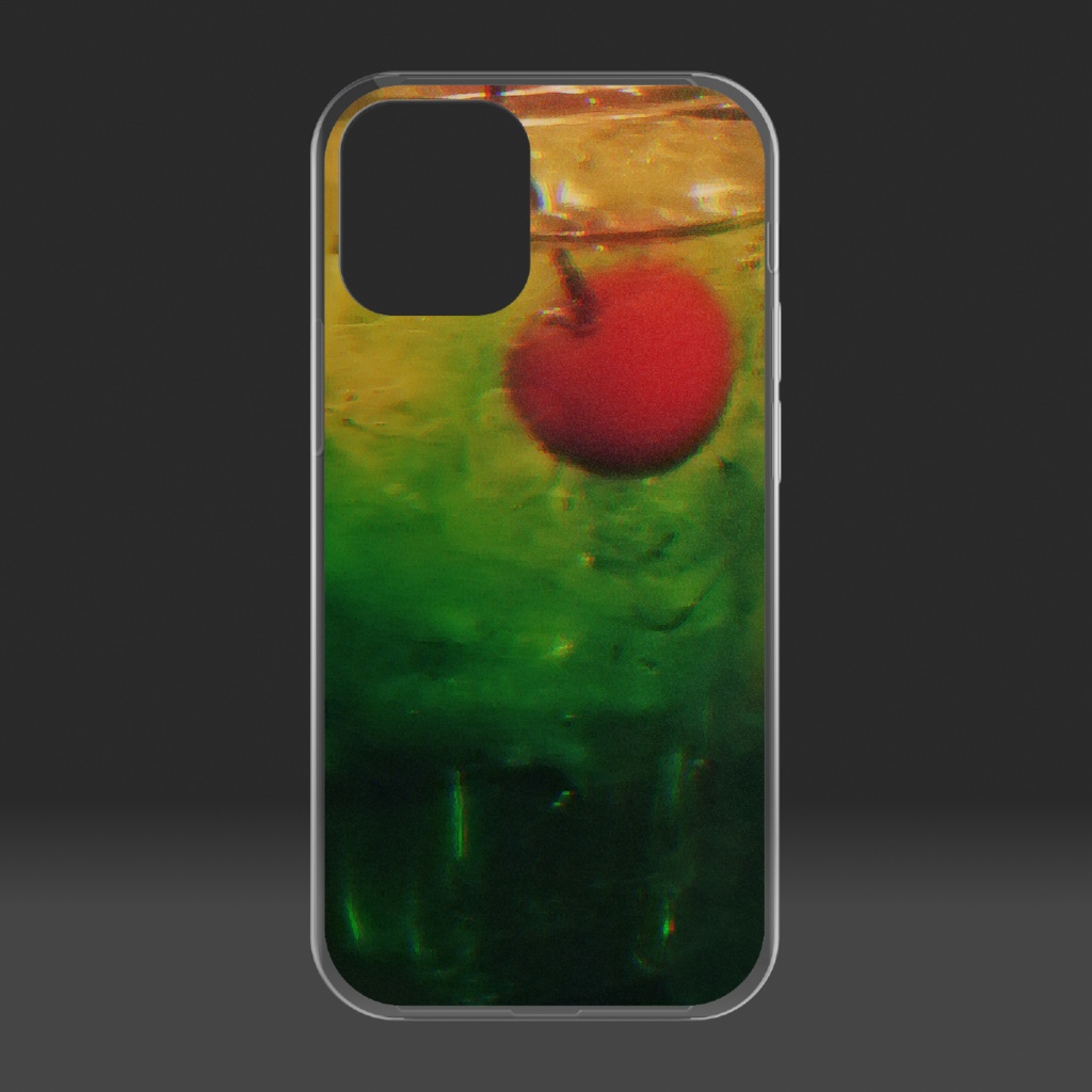 クリアiPhoneケース(メロンソーダ)