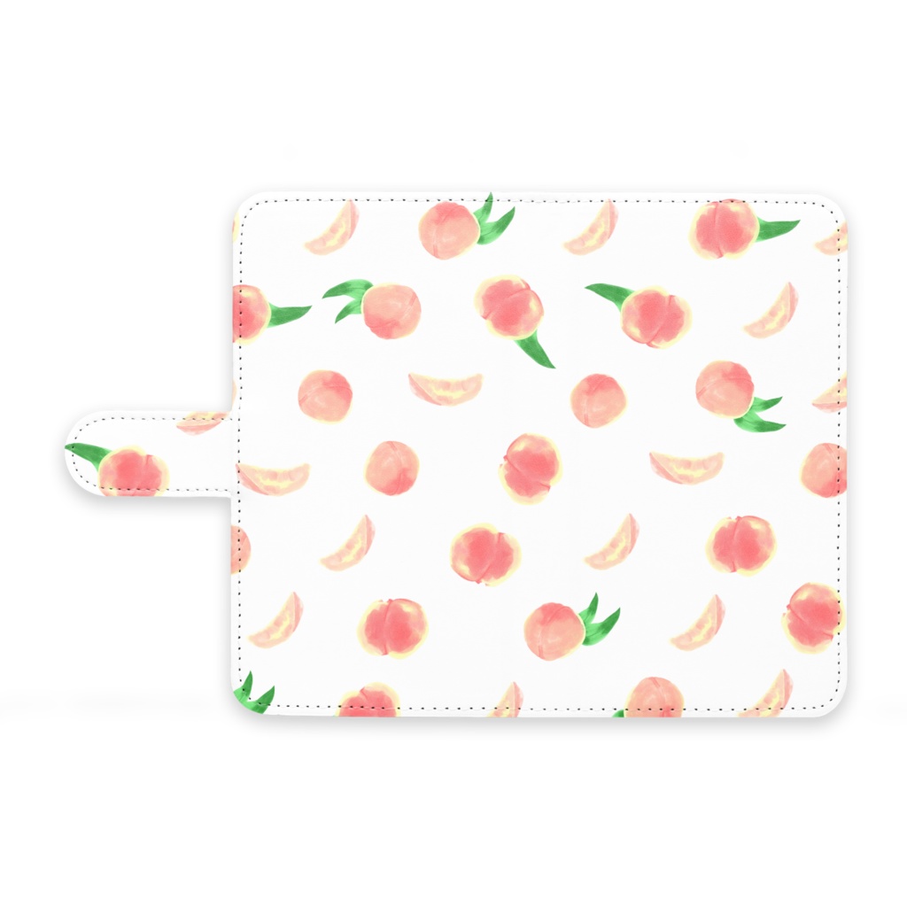 手帳型Androidケース(ピーチ)