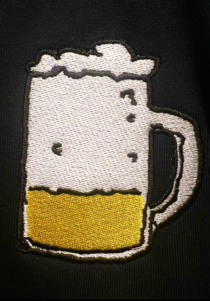 刺繍のへたくそビールパーカー（旧）