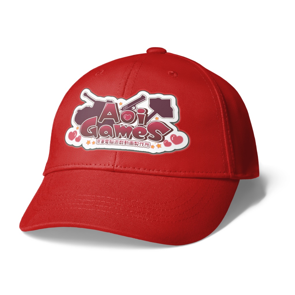 京蒼電脳遊戯動画製作所キャップ(レッド)