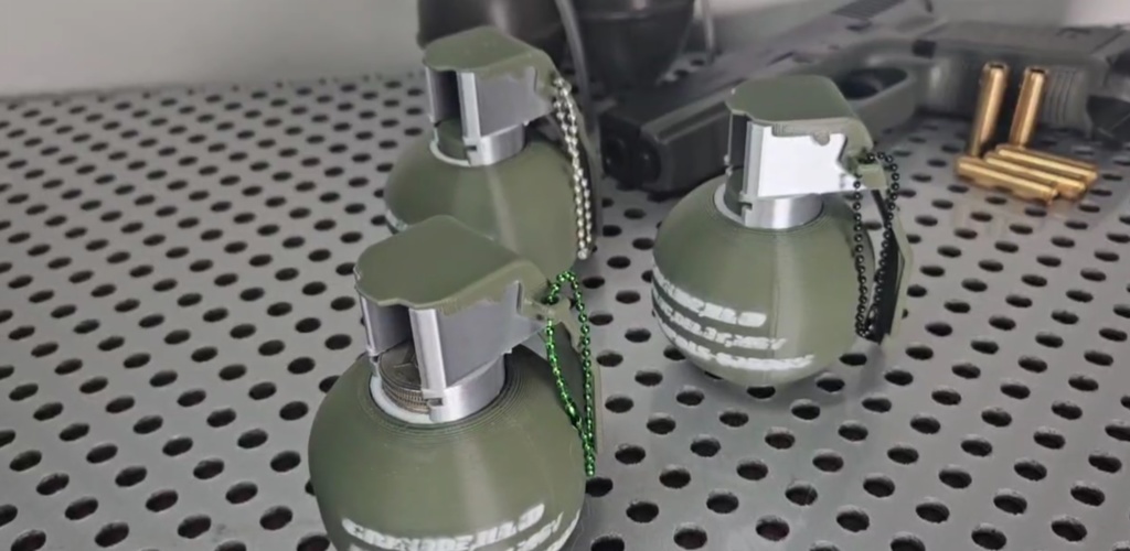 M67手榴弾モチーフ コインケース STLデータ(100円22枚収納)