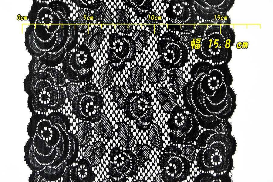 抱き枕用レースリング(幅広サイズ 上製 黒薔薇)